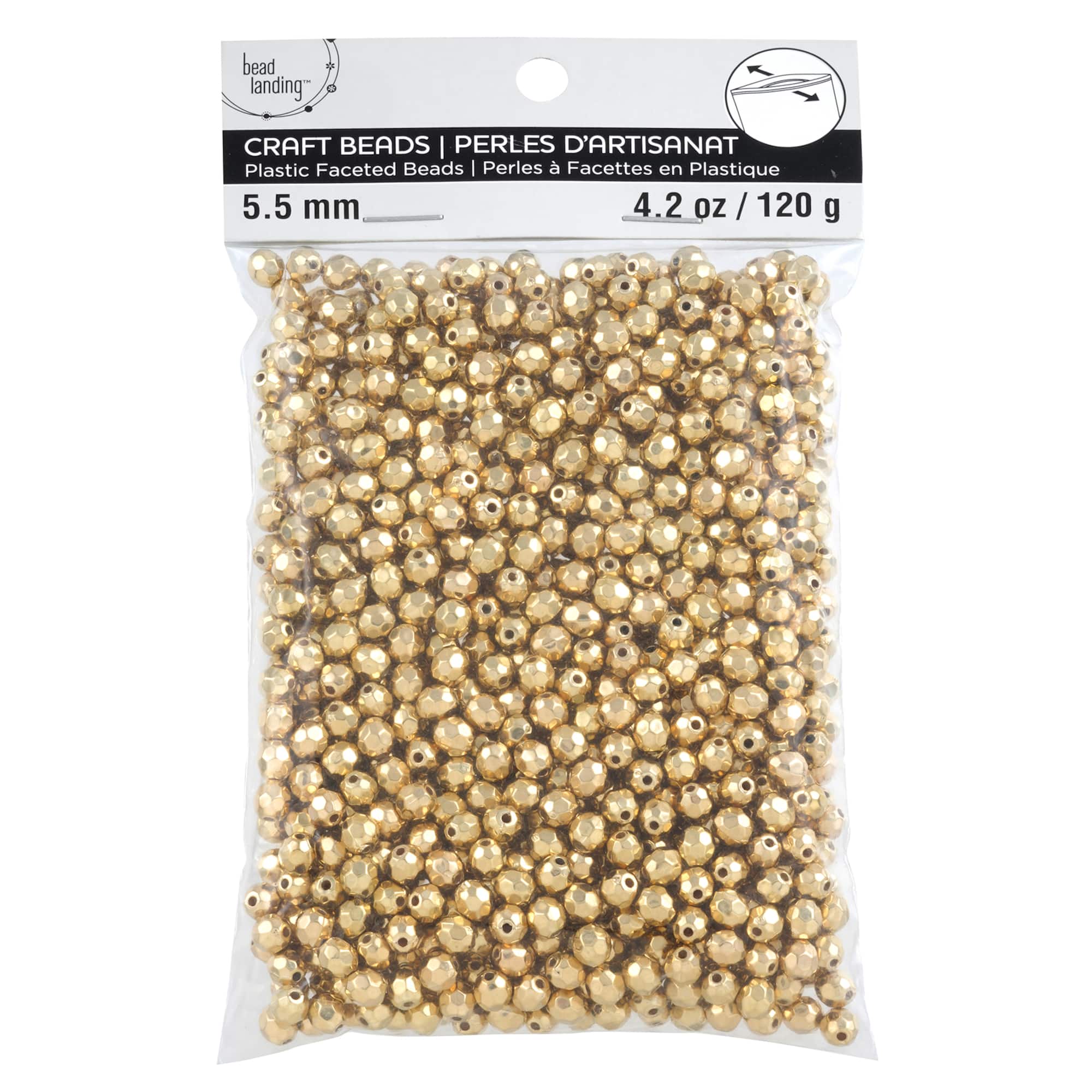 5.5mm Faceted CCB Round Craft Beads by Bead Landing
